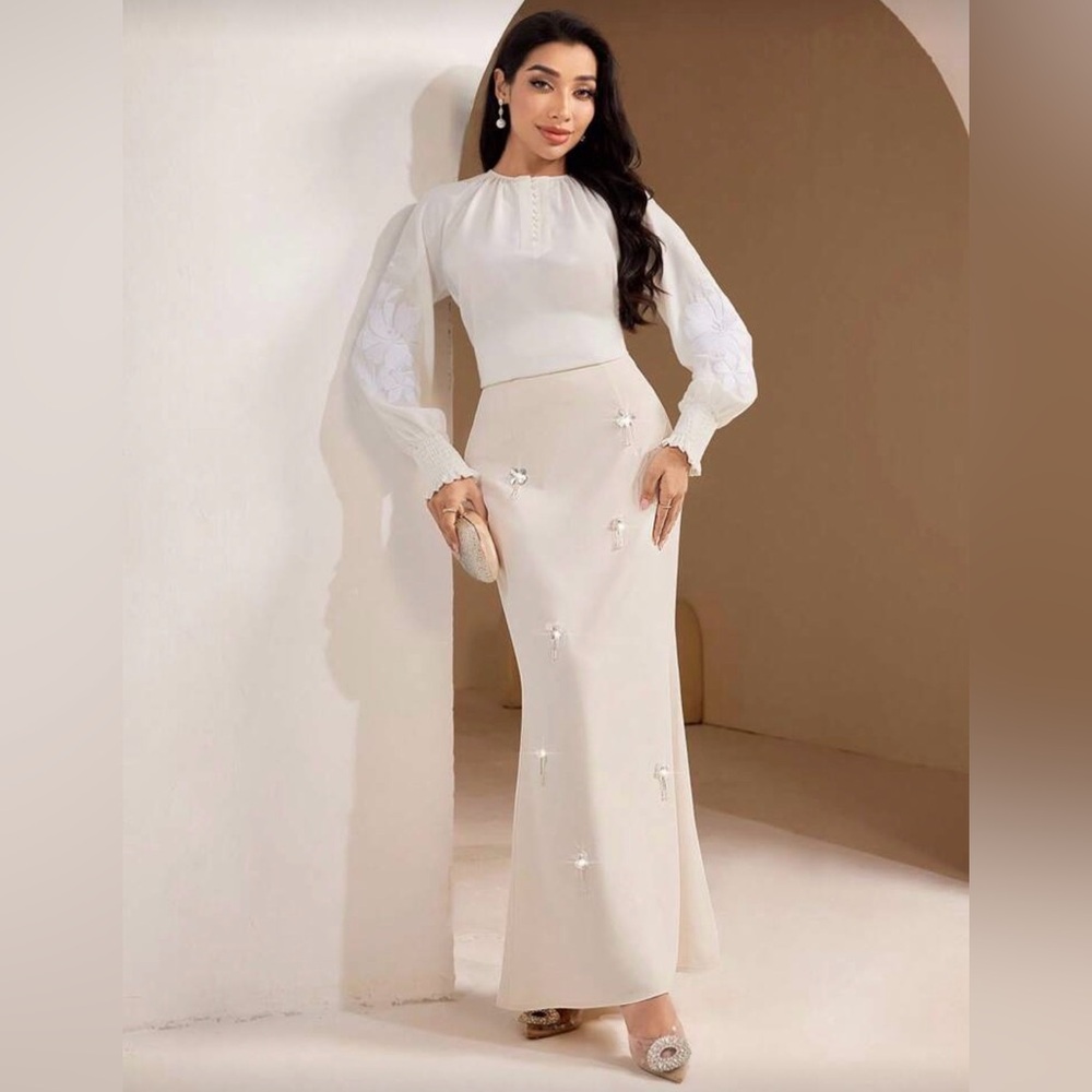 SHEIN Cream Maxi Skirt